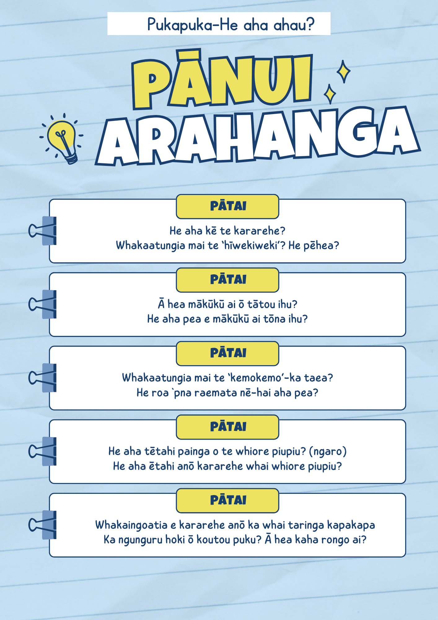 #8 Pānui- Tīwhiri 3 = Mā te Pouako-Free resources: Kete Kiekie A He aha ahau?